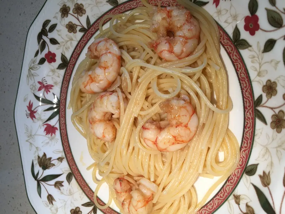 Espaguetis Con Gambas
